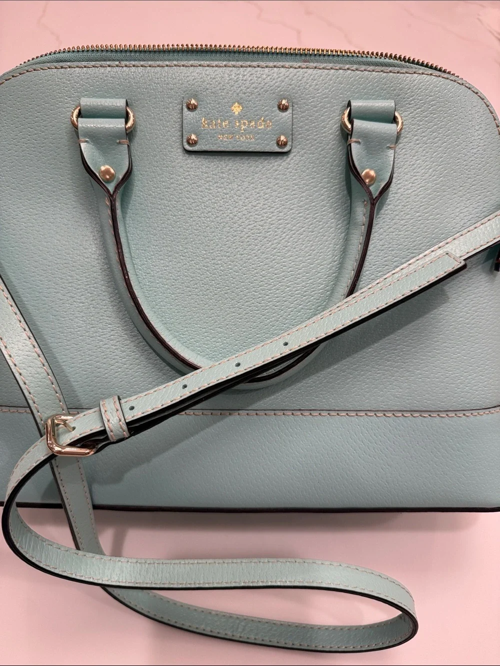 kate spade robins egg blue/green Dome Crossbody - Picture 3 of 10